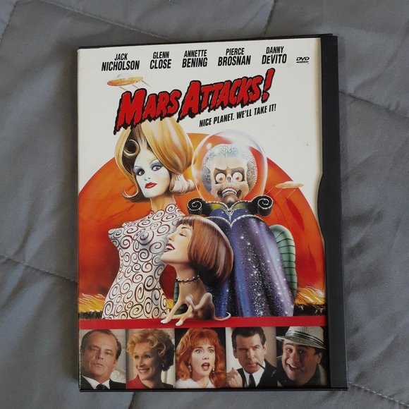 Mars Attacks (DVD, 1997, Snapercase) Tim Burton Jack Nicholson - Picture 1 of 3